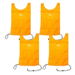 4 OMNIKIN Nylon Pinnies, Yellow
