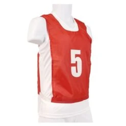 15 Numbered Pinnies, JR, Red
