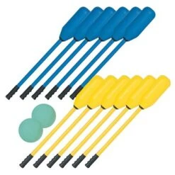 12 Foam Polo Sticks + 2 Balls
