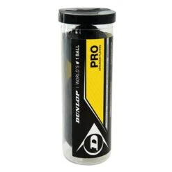 Tube Of 3 Squash Balls, Yellow Dot