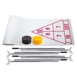 Shuffleboard Set With Plastic Court
