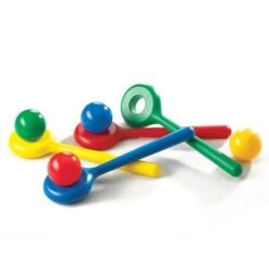 4 Plastic Spoons And Balls